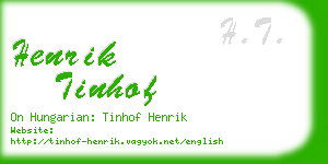 henrik tinhof business card